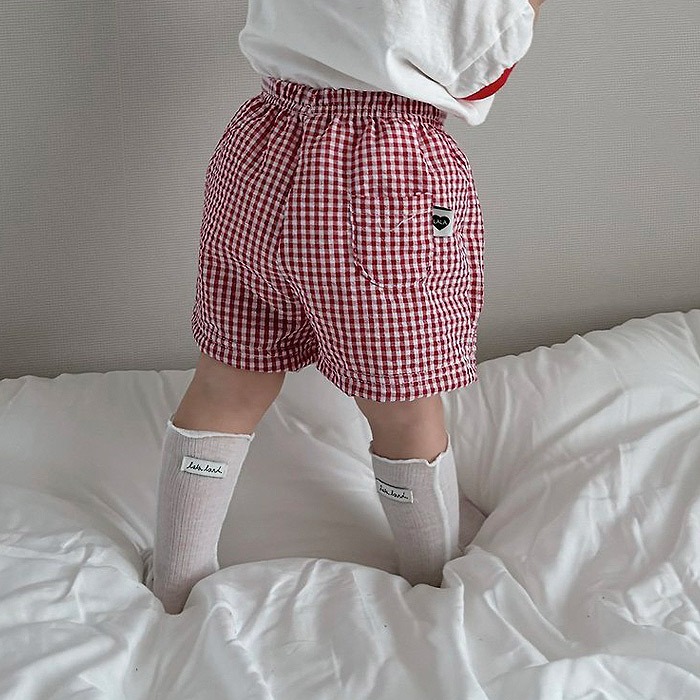 26夏 正韓 LALALAND｜Summer Scoop 夏日格紋 短褲 baby款-細節圖4