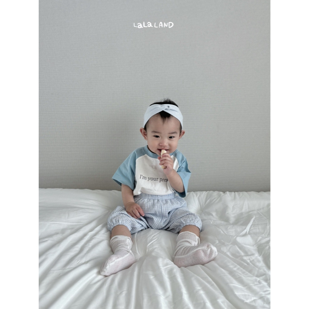 26夏 正韓 LALALAND｜Summer Scoop 條紋 縮口褲 防蚊褲  baby款-細節圖4