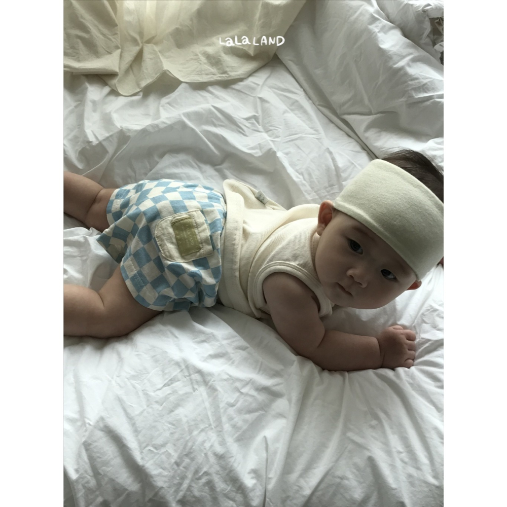 26夏 正韓 LALALAND｜Summer Scoop 棋盤格紋 短褲 baby款-細節圖3