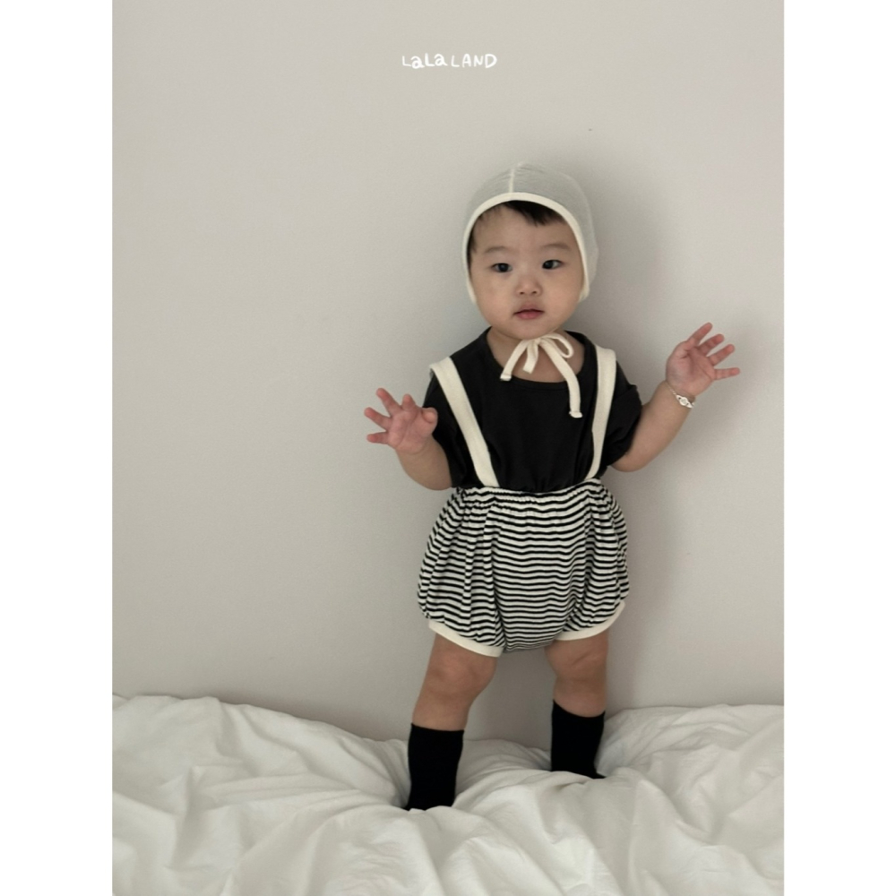 26夏 正韓 LALALAND｜Summer Scoop 條紋 吊帶褲 baby款-細節圖5