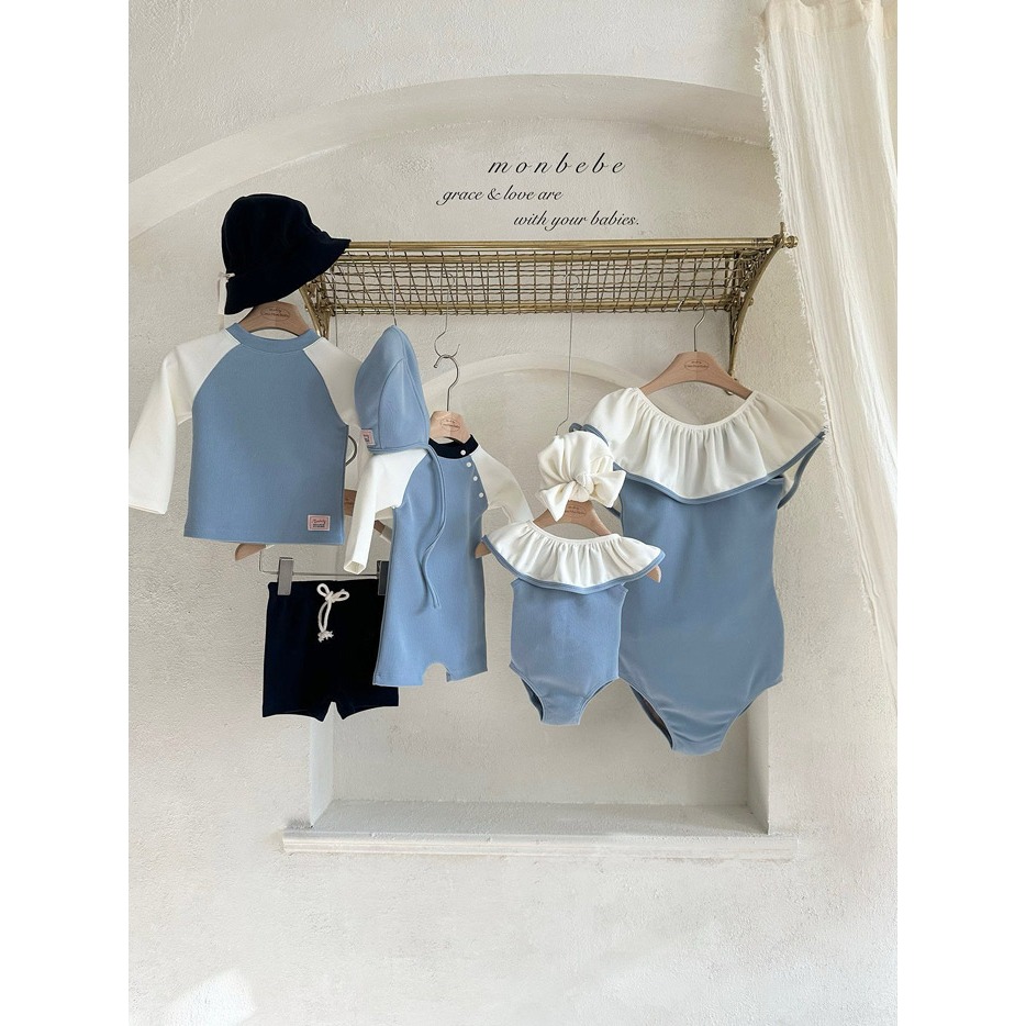 26夏 正韓 MONBEBE｜Little Château 兩件式 泳衣褲-細節圖3
