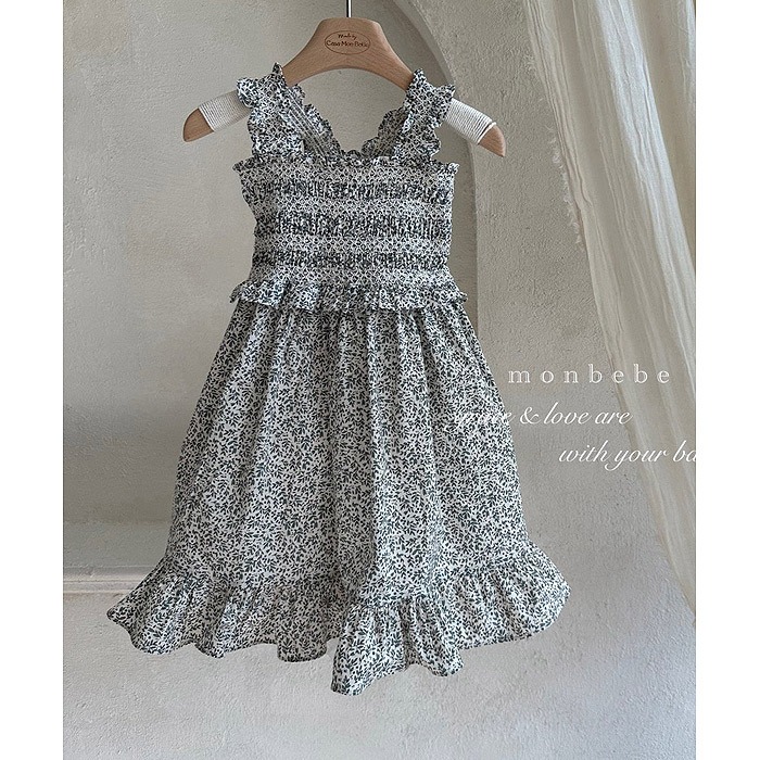 26夏 正韓 MONBEBE｜Little Châteaus 普羅旺斯 田園洋裝 親子款-細節圖4