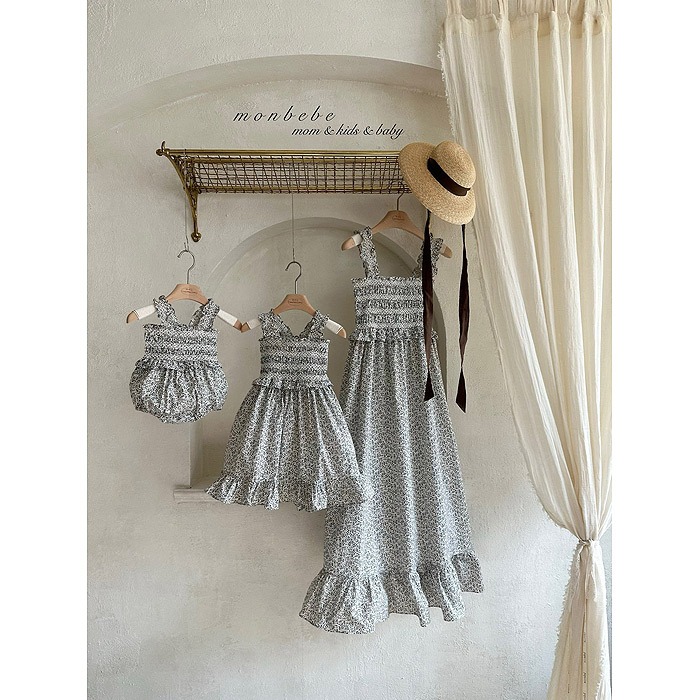 26夏 正韓 MONBEBE｜Little Châteaus 普羅旺斯 田園洋裝 親子款-細節圖5