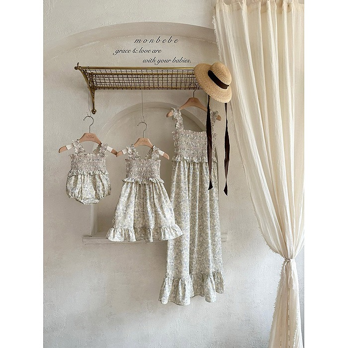 26夏 正韓 MONBEBE｜Little Châteaus 普羅旺斯 田園洋裝 親子款-細節圖6