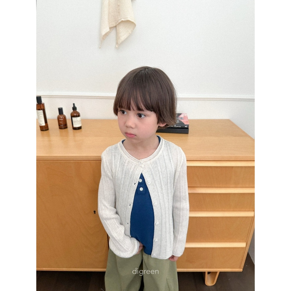 26夏 正韓 DIGREEN｜Daily Neutral  壓紋 針織外套 親子款-細節圖3