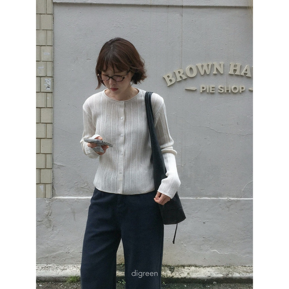 26夏 正韓 DIGREEN｜Daily Neutral  壓紋 針織外套 親子款-細節圖7