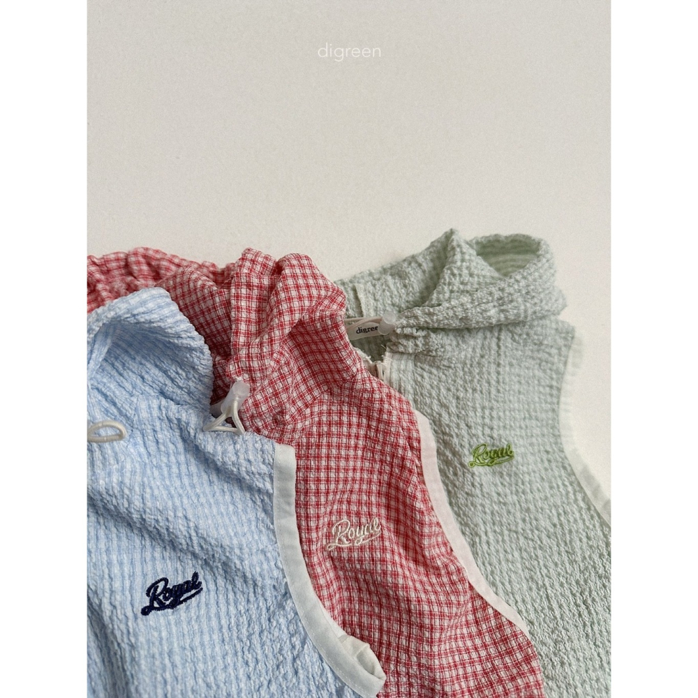 26夏 正韓 DIGREEN｜Daily Neutral 格紋連帽背心-細節圖7