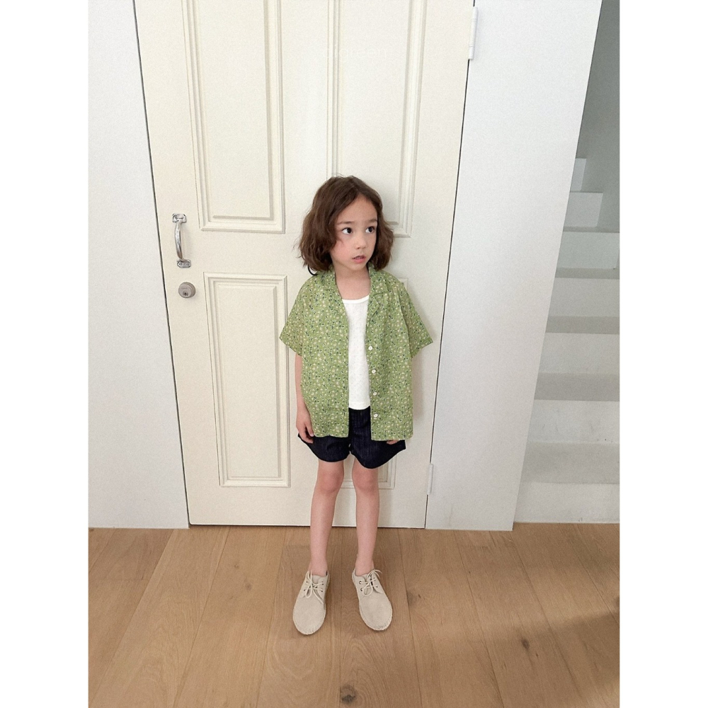 26夏 正韓 DIGREEN｜Daily Neutral 要去墾丁 小碎花 短袖襯衫-細節圖7