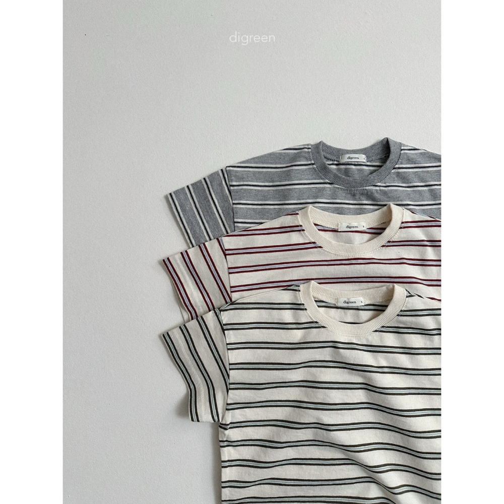 26夏 正韓 DIGREEN｜Daily Neutral 不敗款條紋 短Ｔ-細節圖2
