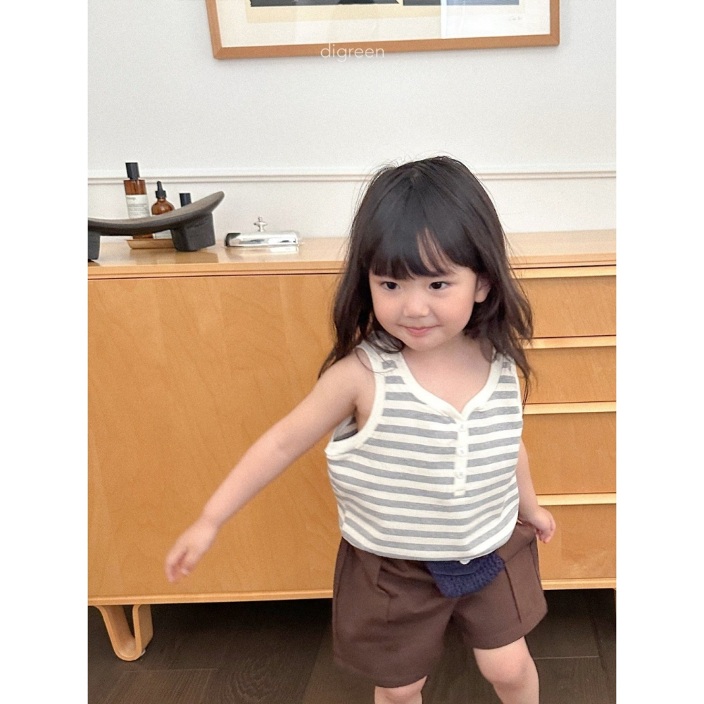 26夏 正韓 DIGREEN｜Daily Neutral 經典條紋 短背心-細節圖3