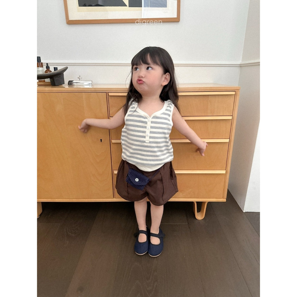 26夏 正韓 DIGREEN｜Daily Neutral 經典條紋 短背心-細節圖4