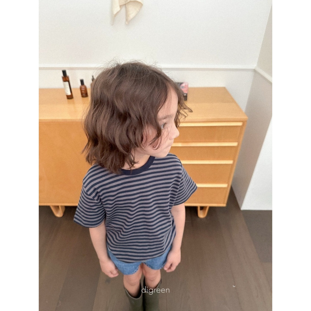 26夏 正韓 DIGREEN｜Daily Neutral 順身 條紋短Ｔ-細節圖5