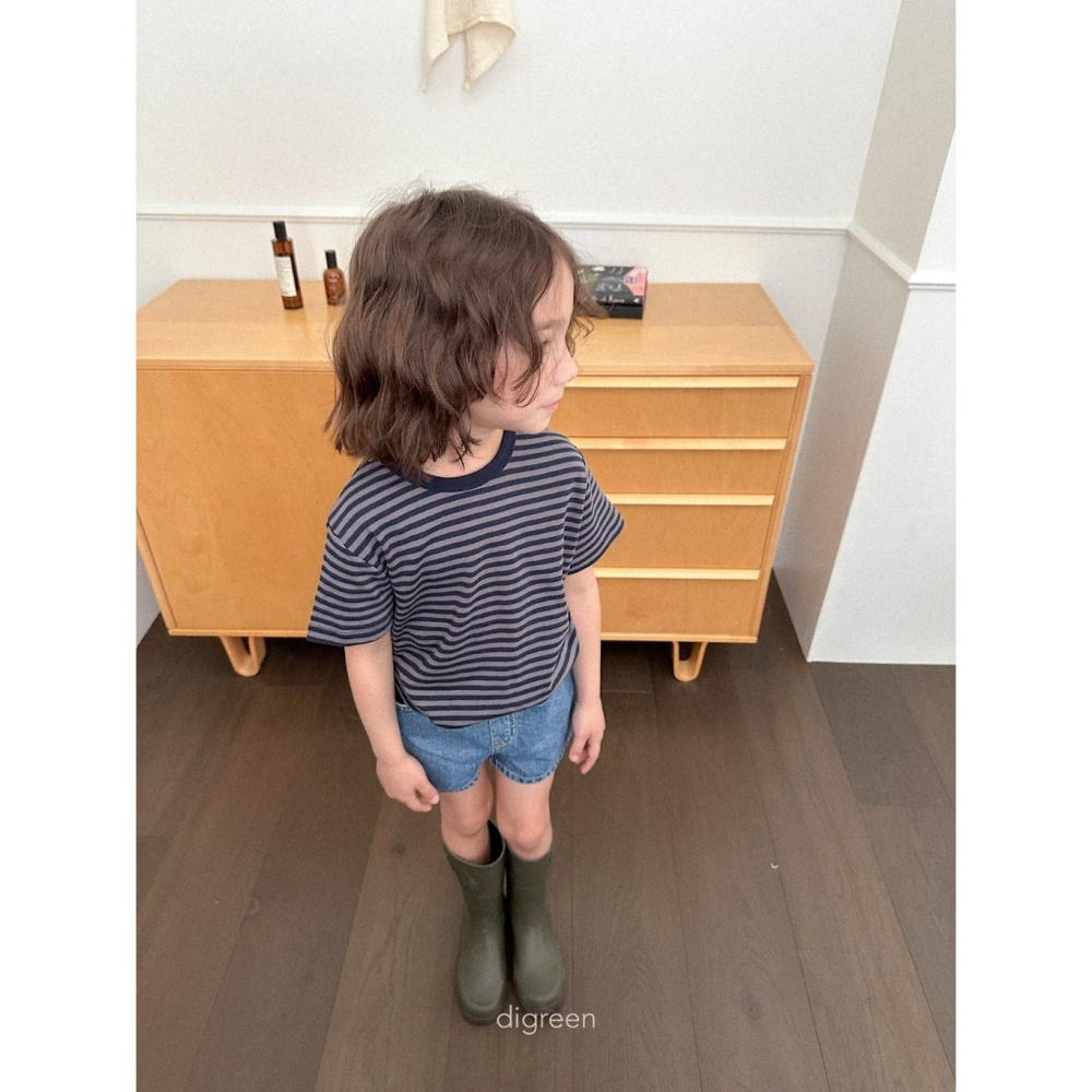 26夏 正韓 DIGREEN｜Daily Neutral 順身 條紋短Ｔ-細節圖6