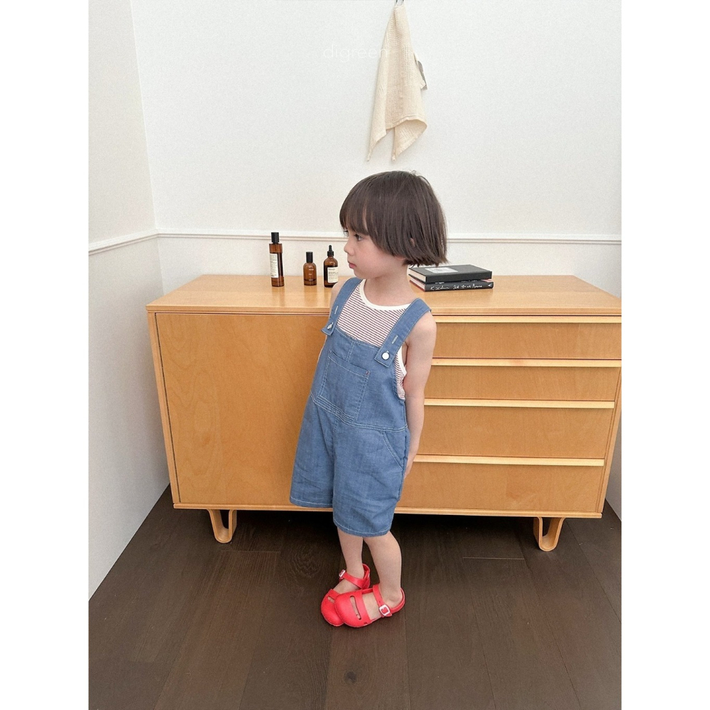 26夏 正韓 DIGREEN｜Daily Neutral  只有小孩可以 吊帶短褲-細節圖4