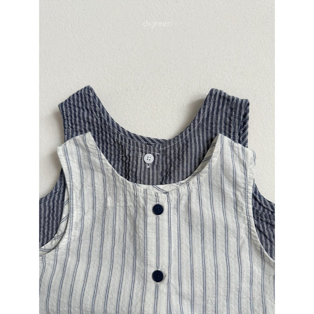 26夏 正韓 DIGREEN｜Daily Neutral 直條薄透 無袖上衣-細節圖2