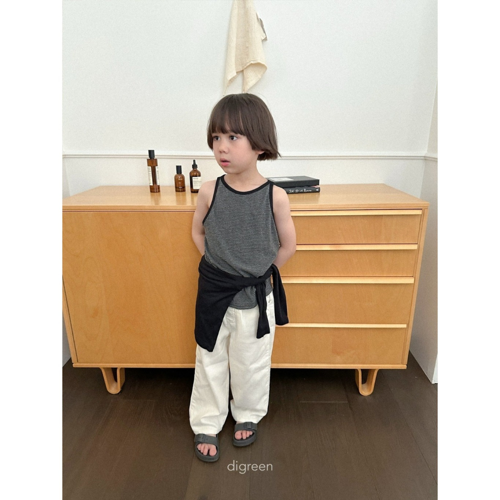 26夏 正韓 DIGREEN｜Daily Neutral 極簡 鬆緊直筒牛仔褲-細節圖4