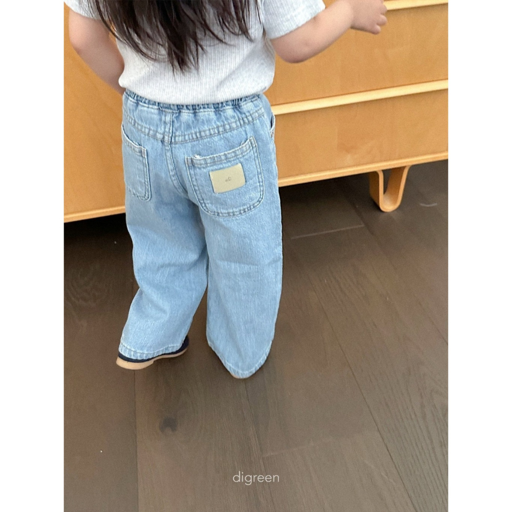 26夏 正韓 DIGREEN｜Daily Neutral 極簡 鬆緊直筒牛仔褲-細節圖7