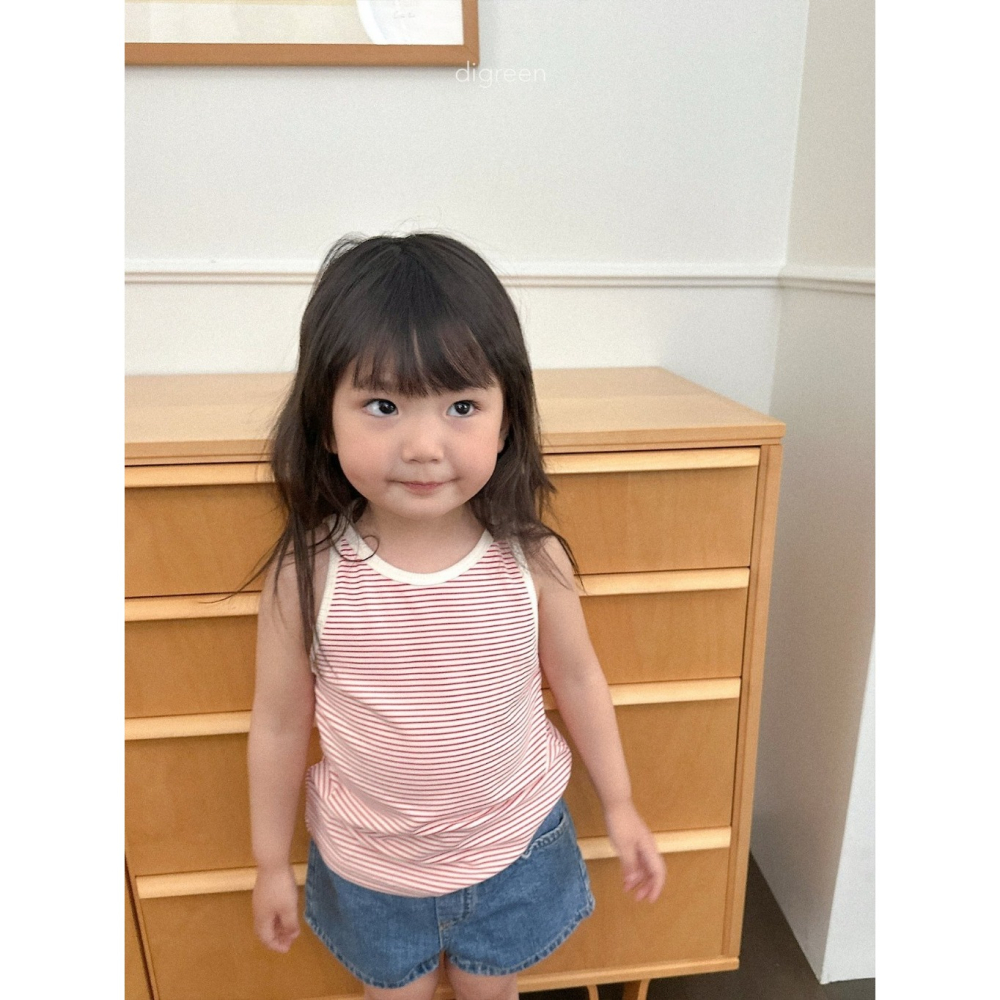 26夏 正韓 DIGREEN｜Daily Neutral 細條紋 無袖上衣-細節圖4