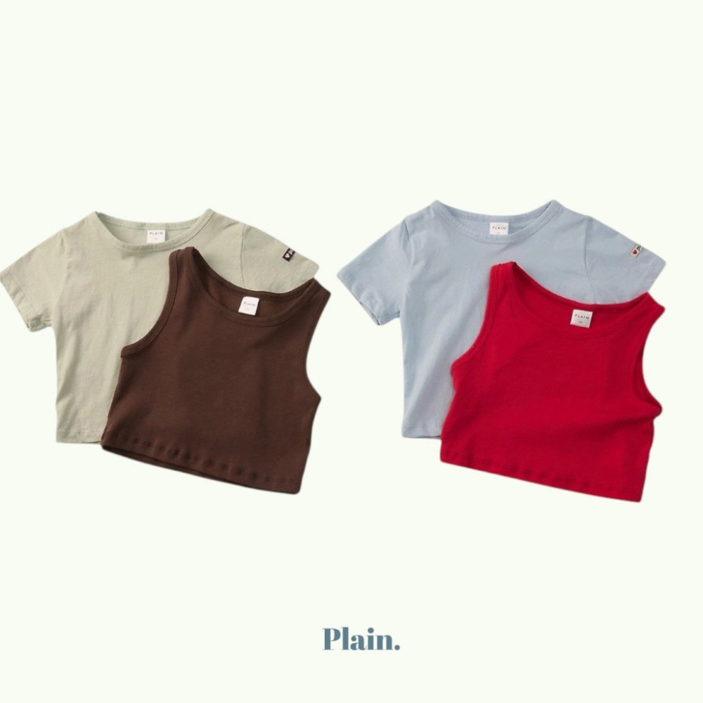 26夏 正韓 The Plain | Daily Little 懶得動腦 上衣背心套組-細節圖2