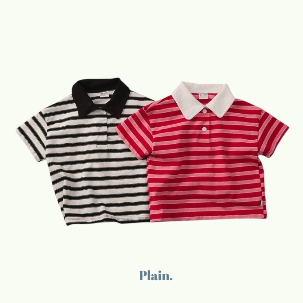 26夏 正韓 The Plain | Daily Little 簡單不簡單條紋 polo衫-細節圖2