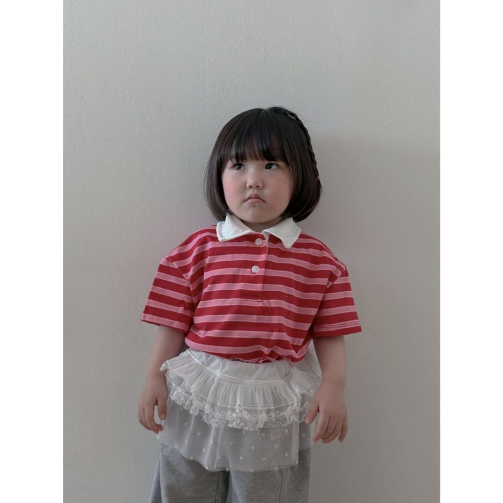 26夏 正韓 The Plain | Daily Little 簡單不簡單條紋 polo衫-細節圖3