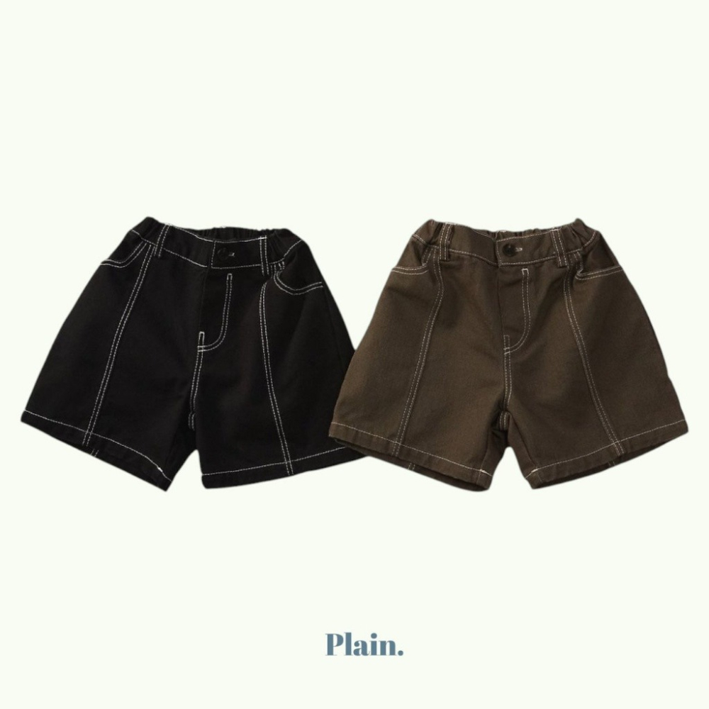 26夏 正韓 The Plain | Daily Little 外車線 帥氣牛仔 五分短褲-細節圖2