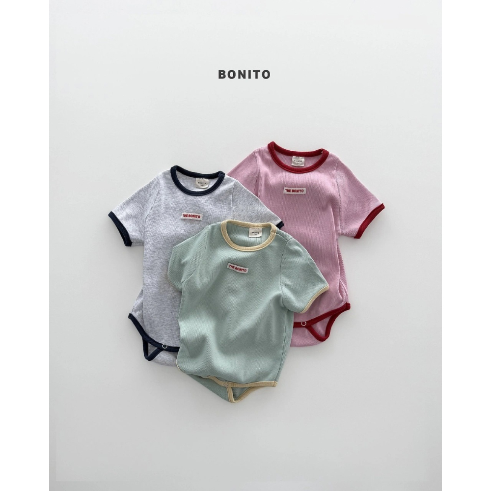 26夏 正韓 Bonito 糖果配色 羅紋包屁衣  寶寶款-細節圖3