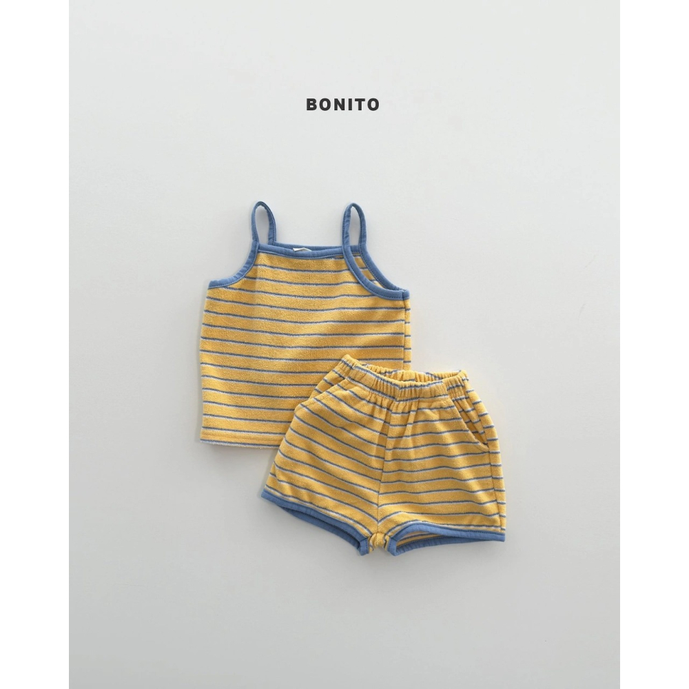 26夏 正韓 Bonito 夏日條紋 細肩套裝-細節圖3