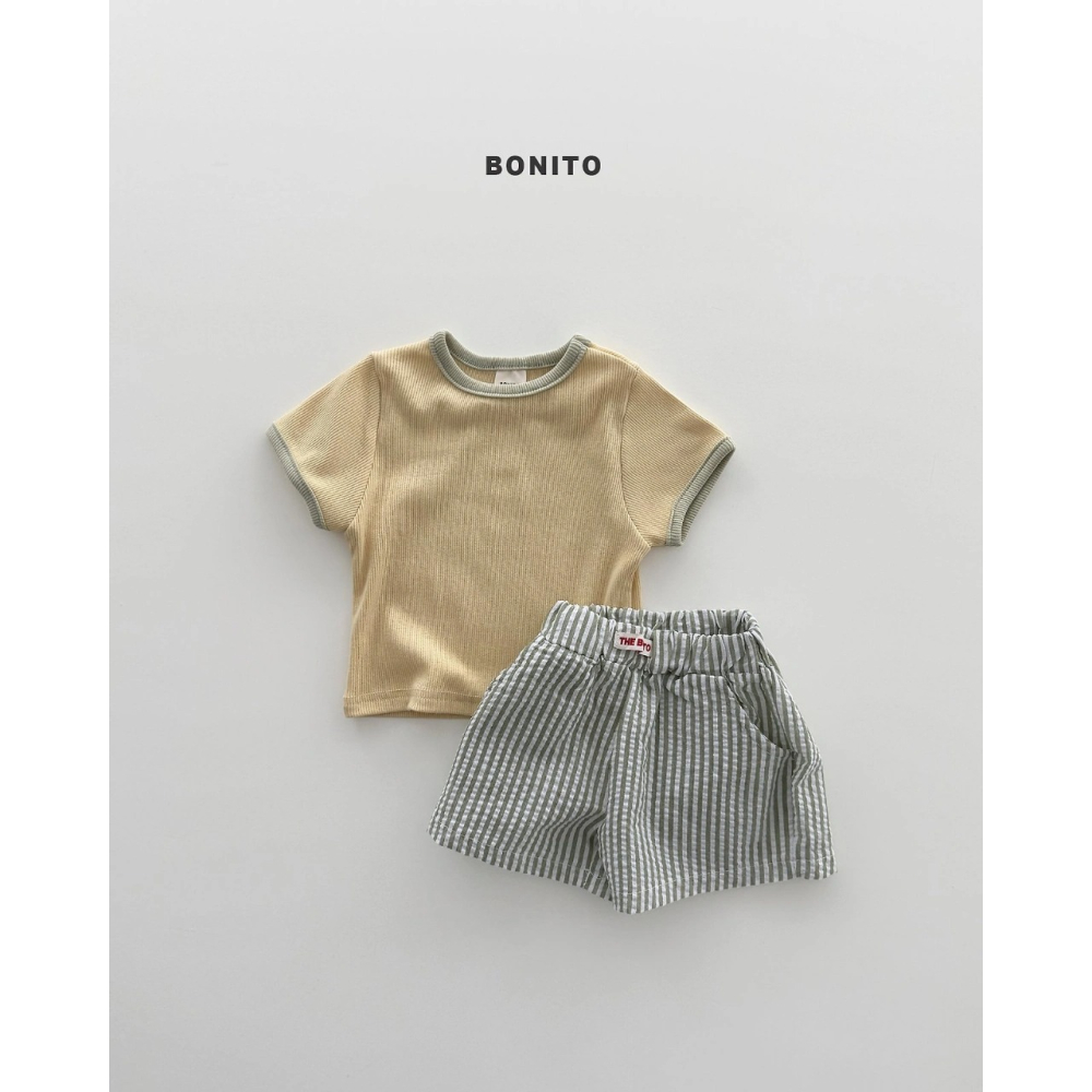 26夏 正韓 Bonito 夏日直條 清爽套裝-細節圖3