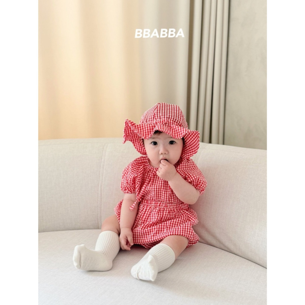 26夏 正韓 Bbabba ｜Cream Baby 經典格紋 套裝-細節圖3