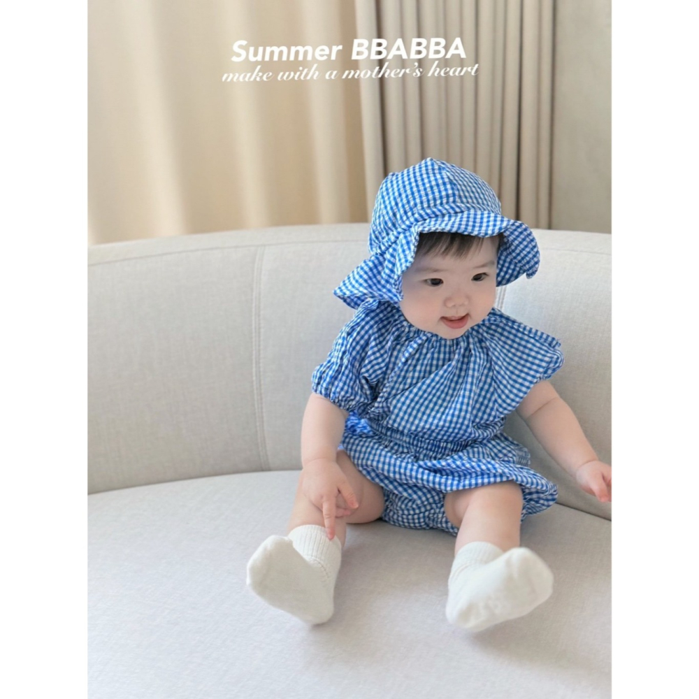 26夏 正韓 Bbabba ｜Cream Baby 經典格紋 套裝-細節圖4