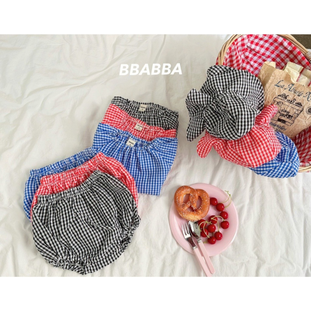 26夏 正韓 Bbabba ｜Cream Baby 經典格紋 套裝-細節圖6