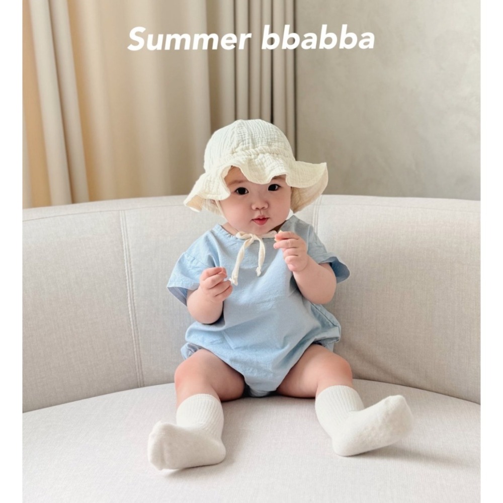 26夏 正韓 Bbabba ｜Cream Baby 素素的也是一種美 包屁衣-細節圖2