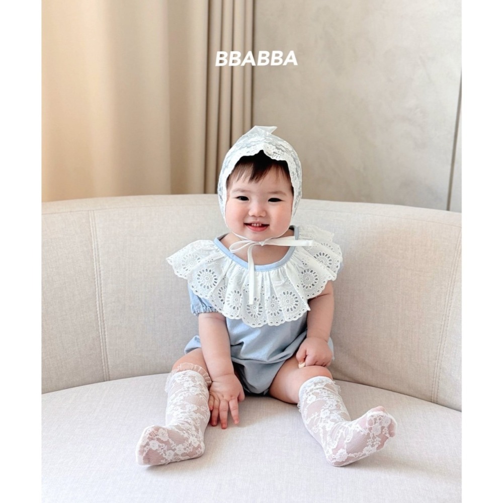 26夏 正韓 Bbabba ｜Cream Baby 氣質布蕾 包屁衣-細節圖3