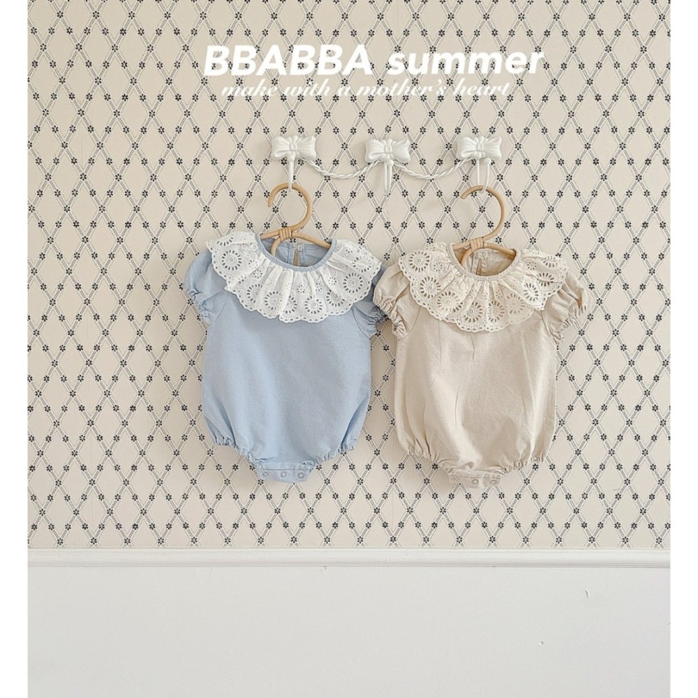 26夏 正韓 Bbabba ｜Cream Baby 氣質布蕾 包屁衣-細節圖4