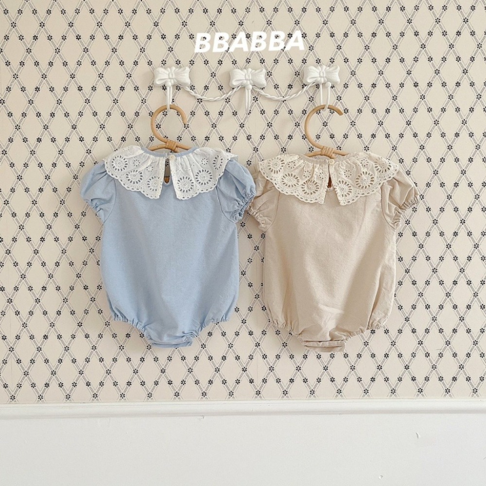26夏 正韓 Bbabba ｜Cream Baby 氣質布蕾 包屁衣-細節圖5