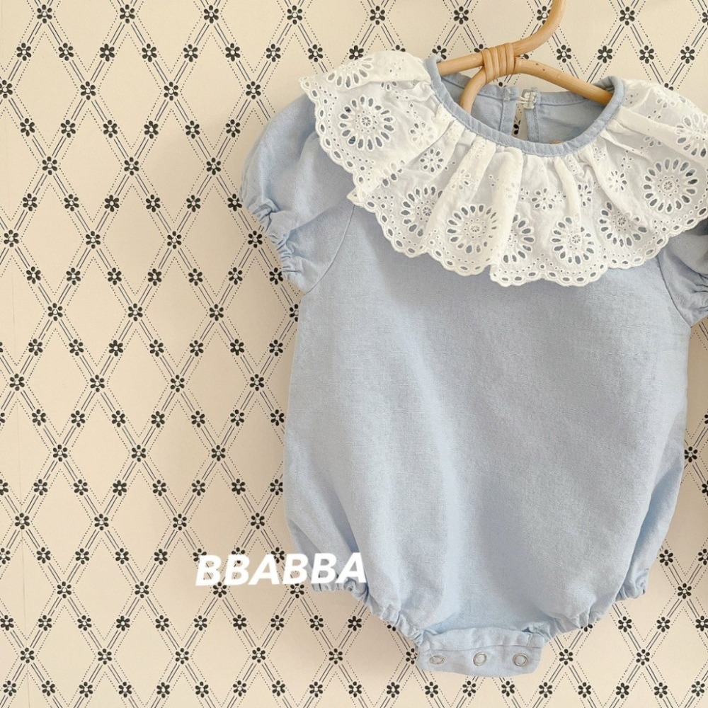 26夏 正韓 Bbabba ｜Cream Baby 氣質布蕾 包屁衣-細節圖6