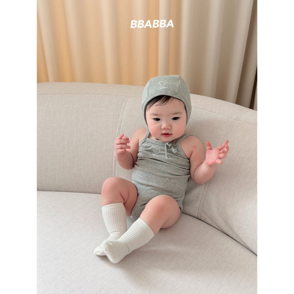 26夏 正韓 Bbabba ｜Cream Baby sweet heart 外套包屁衣-細節圖4