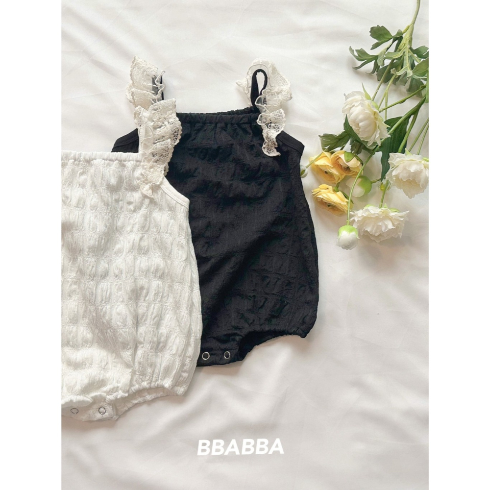 26夏 正韓 Bbabba ｜Cream Baby  甜美蕾絲 包屁衣 大推-細節圖6