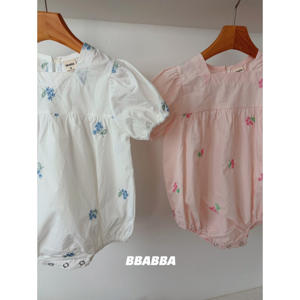 26夏 正韓 Bbabba ｜Cream Baby 夏日小花 包屁衣 氣質款-細節圖2
