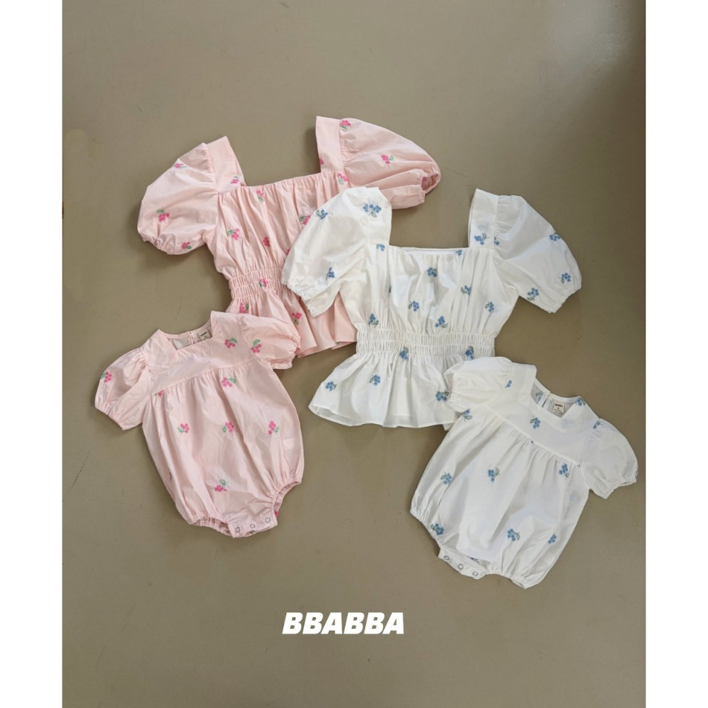 26夏 正韓 Bbabba ｜Cream Baby 夏日小花 包屁衣 氣質款-細節圖3