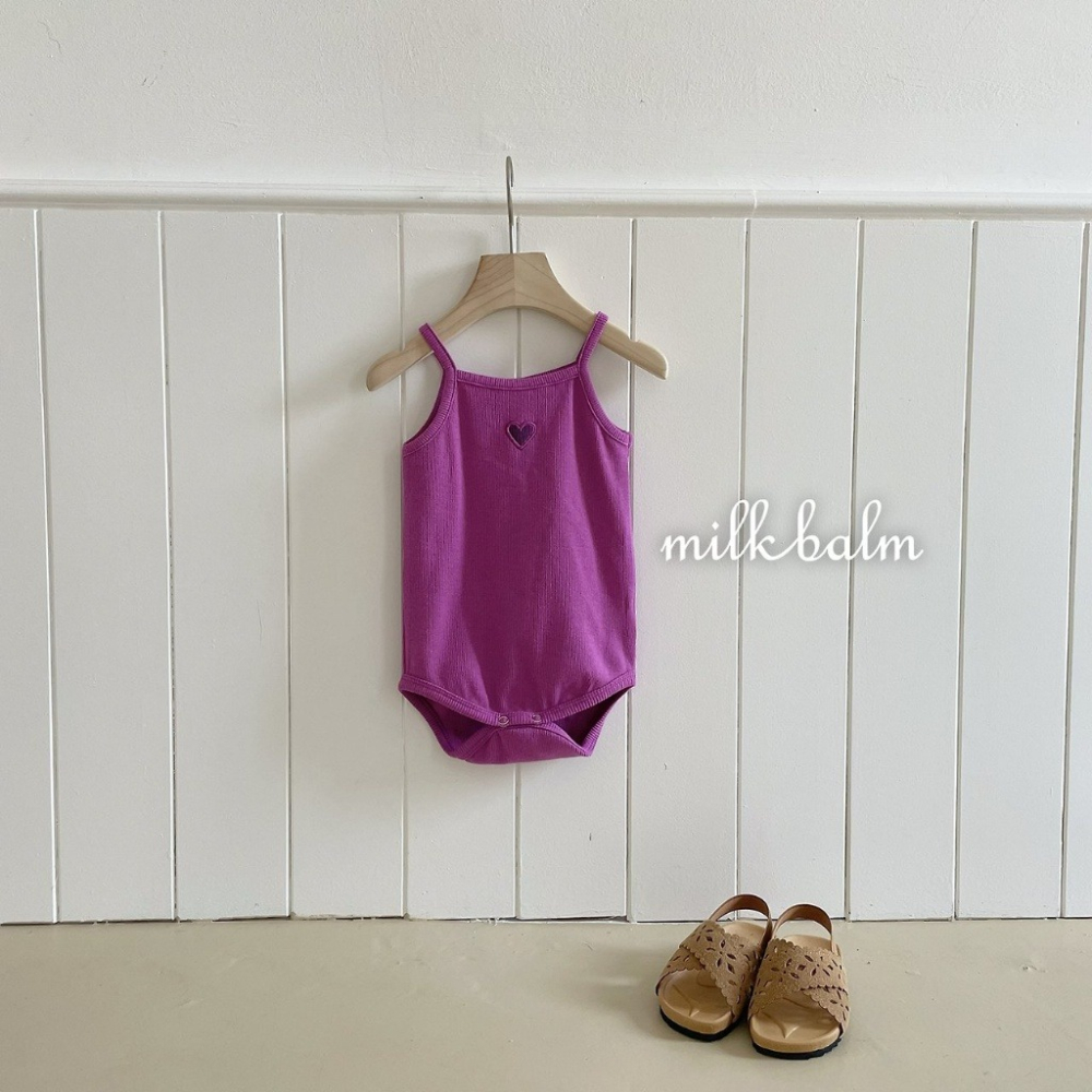 26夏 正韓 Milkblam | Petit Bloom 小簍空 愛心 包屁衣-細節圖3