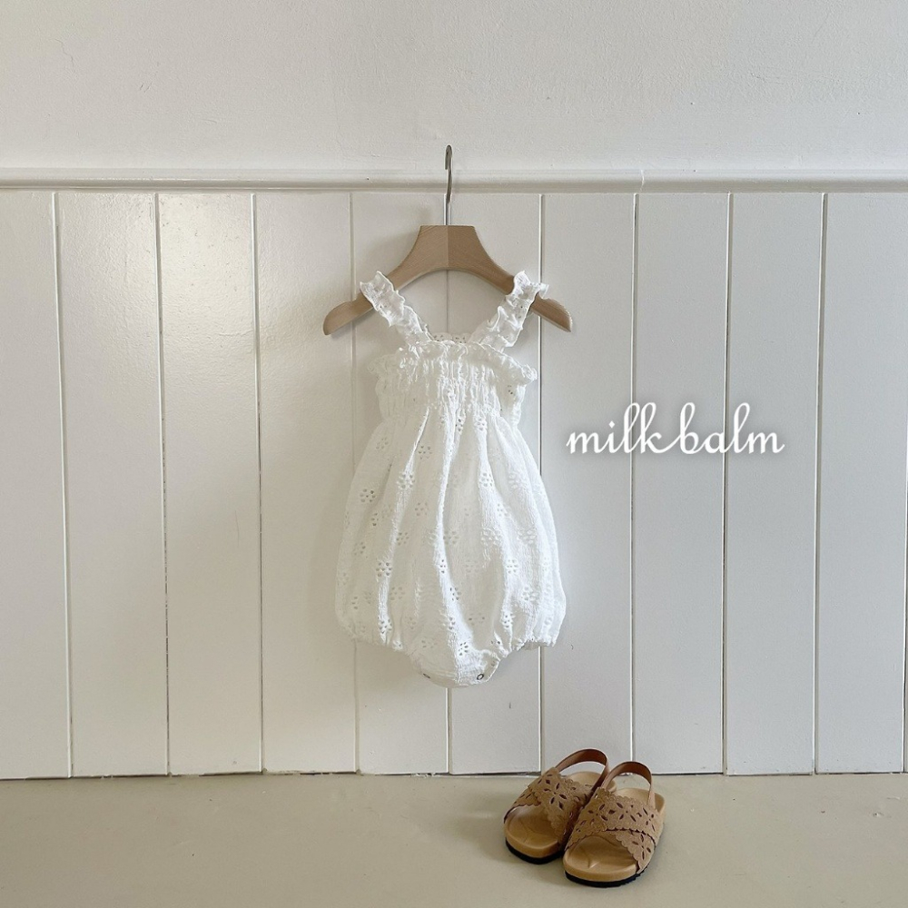26夏 正韓 Milkblam | Petit Bloom  簍空柔軟 布蕾包屁衣 連線熱賣款-細節圖6