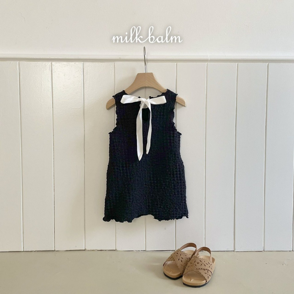 26夏 正韓 Milkblam | Petit Bloom 皺皺後綁帶 連身褲-細節圖3