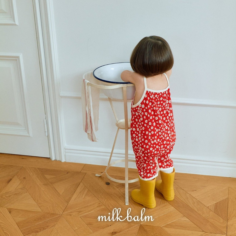 26夏 正韓 Milkblam | Petit Bloom 小花花 打褶連身褲-細節圖2