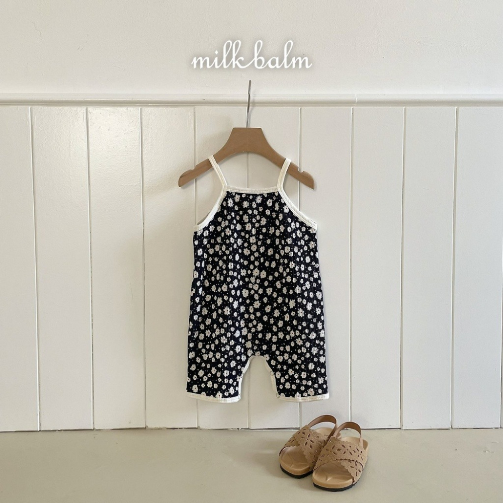 26夏 正韓 Milkblam | Petit Bloom 小花花 打褶連身褲-細節圖4