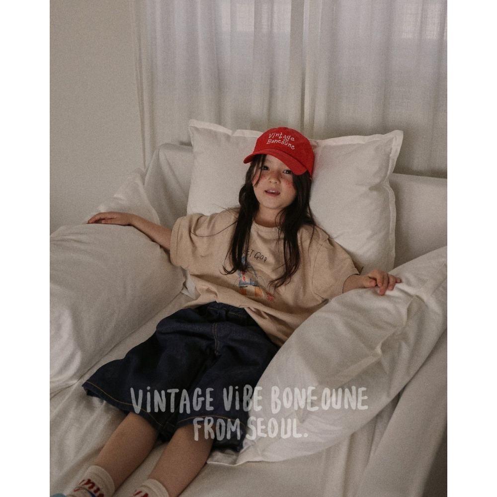26夏 正韓 Boneoune | Vintage Mood 手繪火箭 柔軟短T-細節圖2