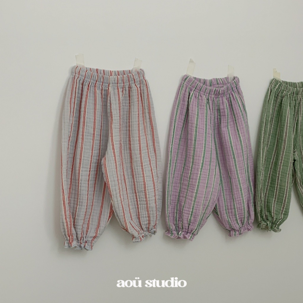 26夏 正韓 Aou | Soft Stripe Mood 超Ｑ配色 防蚊褲 防曬褲-細節圖2
