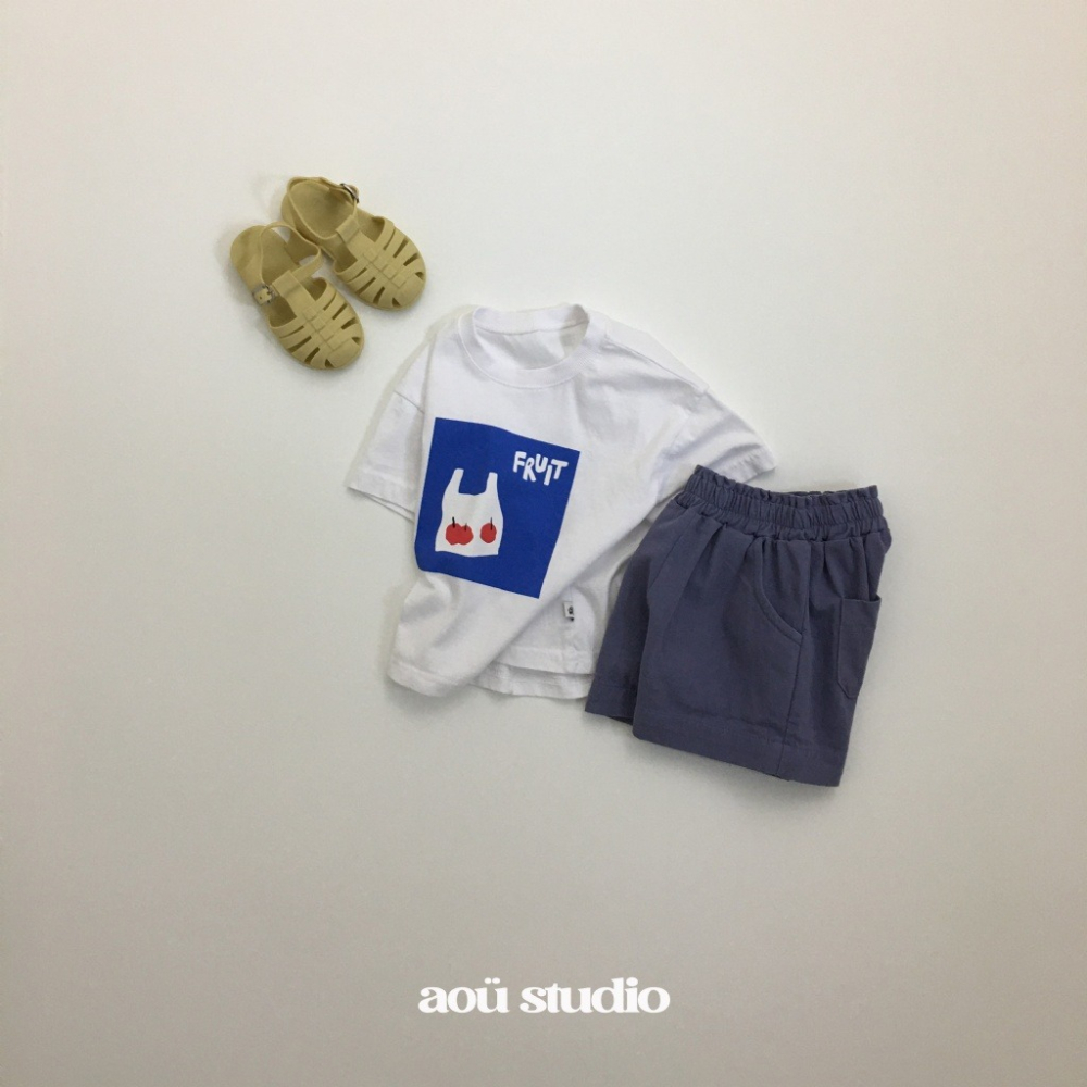26夏 正韓 Aou | Soft Stripe Mood 買水果去 印花T 大推柔軟款-細節圖5