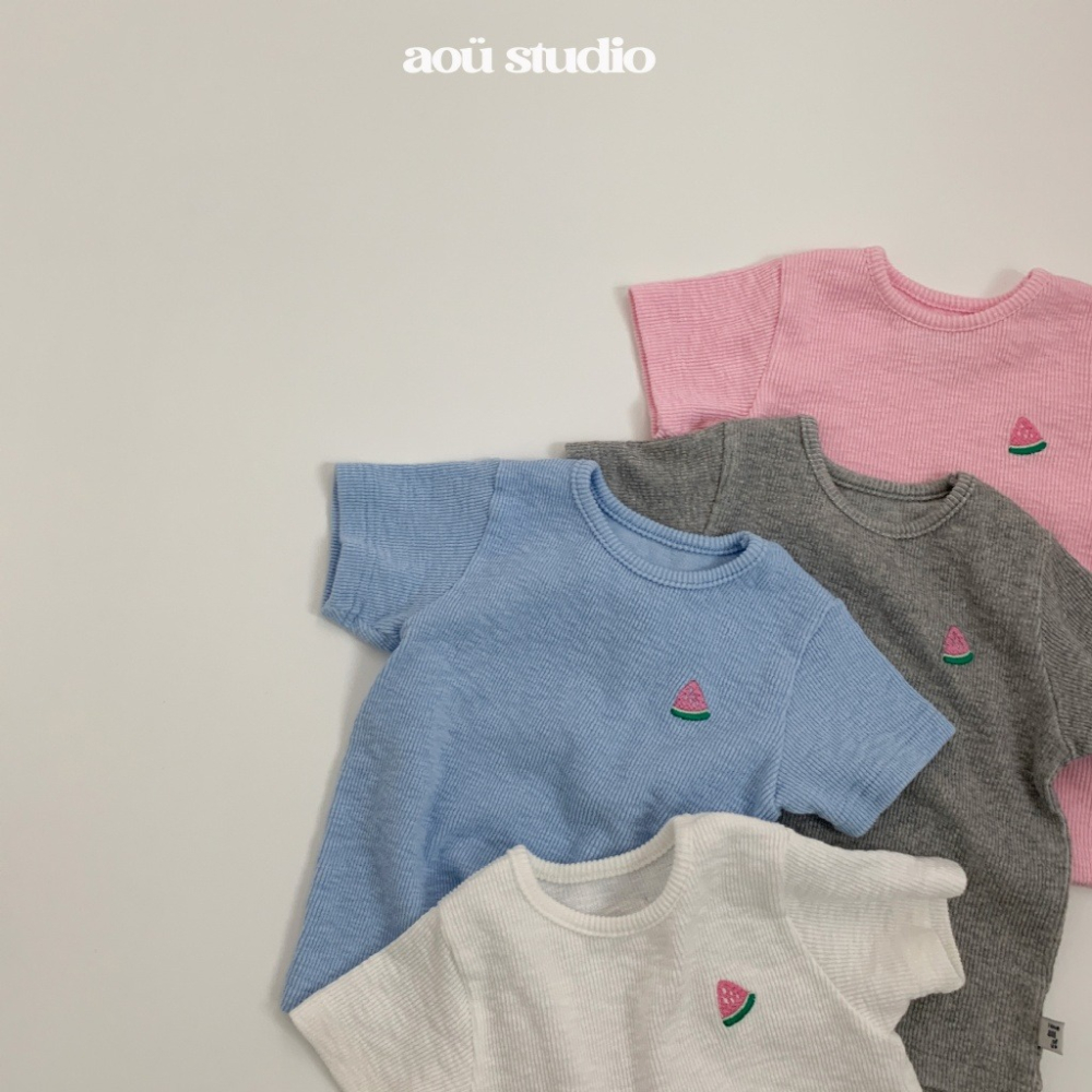 26夏 正韓 Aou | Soft Stripe Mood 來片小西瓜 順身羅紋T-細節圖5